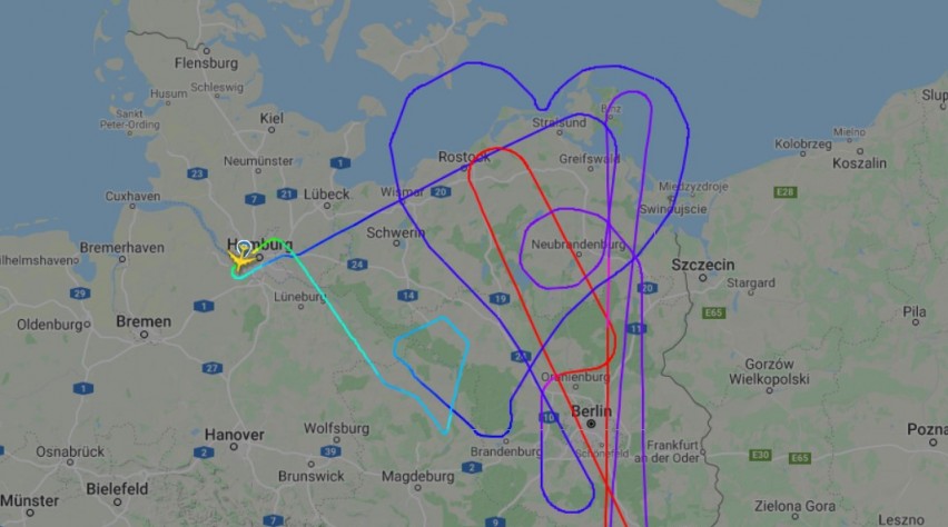 Foto (c) Flightradar24 A380 laatste testvlucht