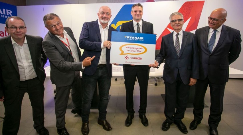 Samenwerking Air Malta Ryanair