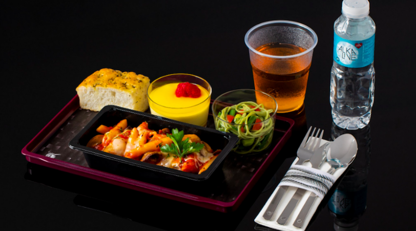 Qatar Airways Economy-maaltijd