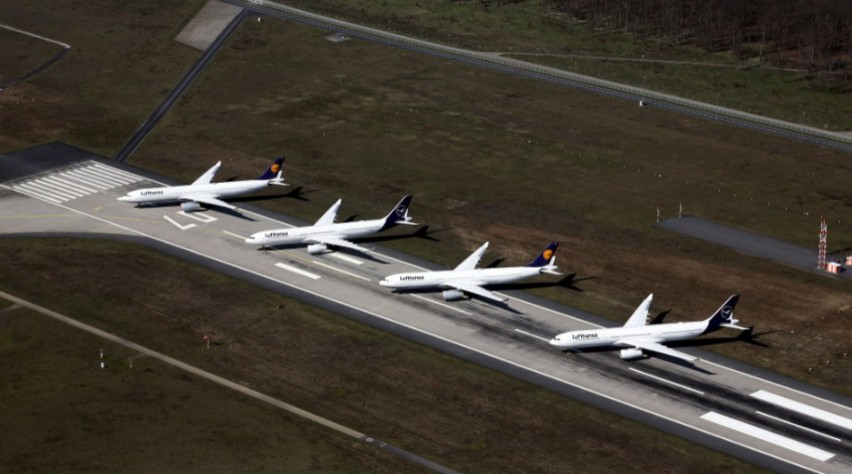 Lufthansa-vliegtuigen