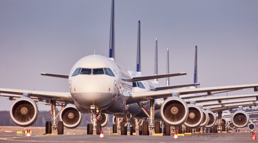 Lufthansa-vliegtuigen