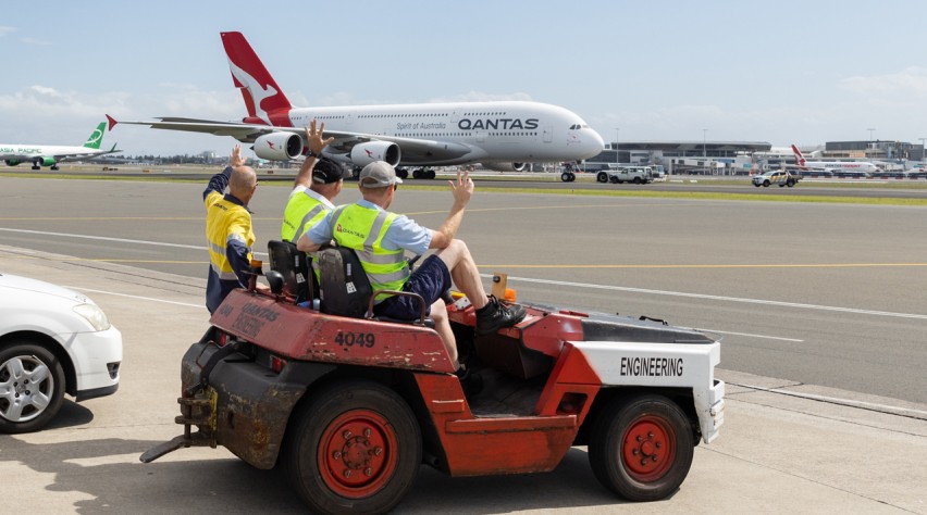 Qantas A380 terug