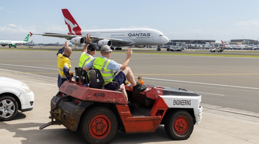 Foto (c) Qantas Qantas A380 terug