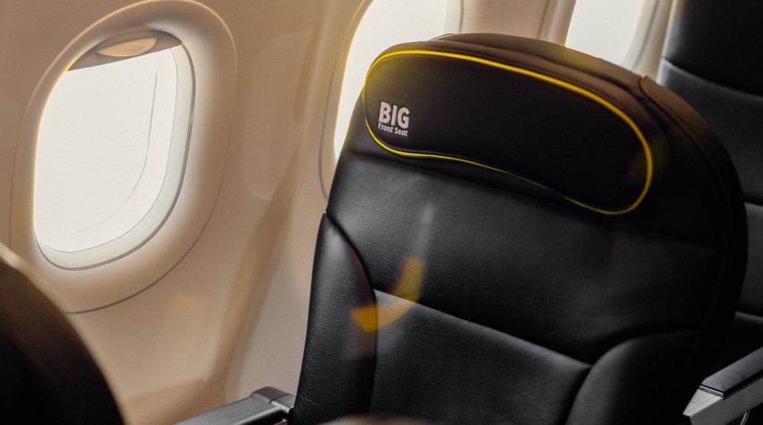 Spirit Airlines big front seat