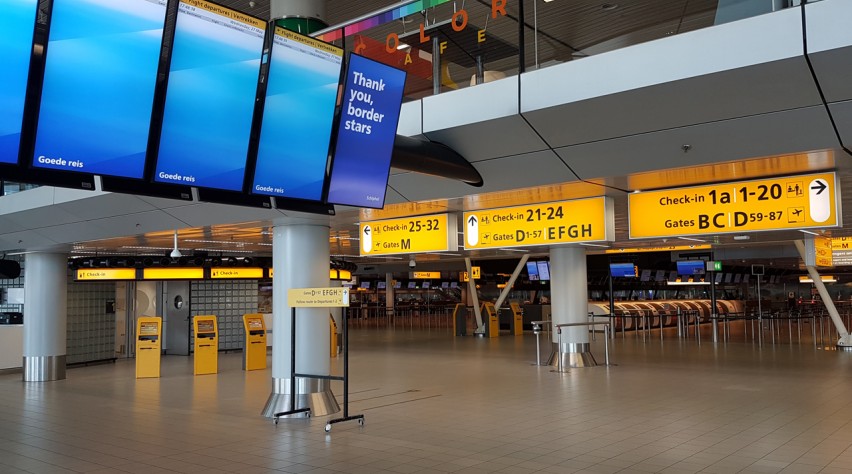 Foto (c) Reismedia Schiphol leeg