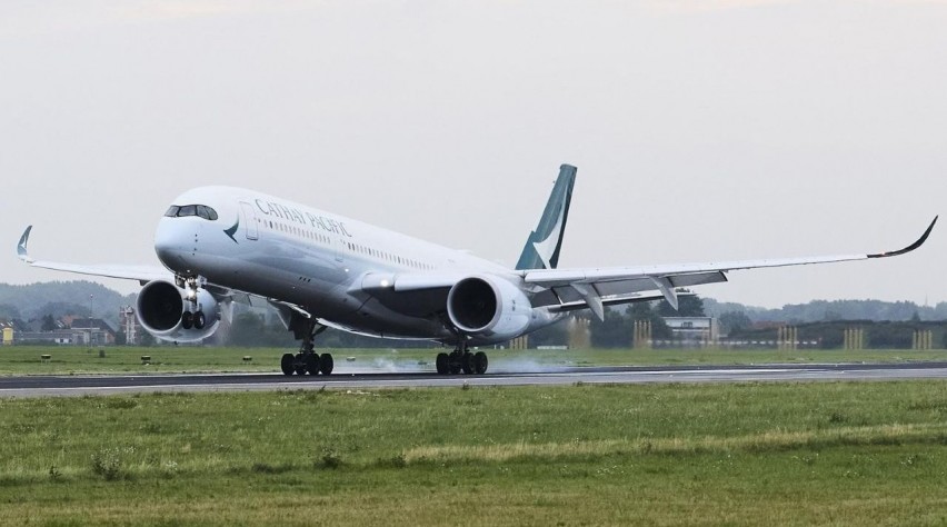 Foto (c) Cathay Pacific Cathay Pacific A350 Brussels Airport