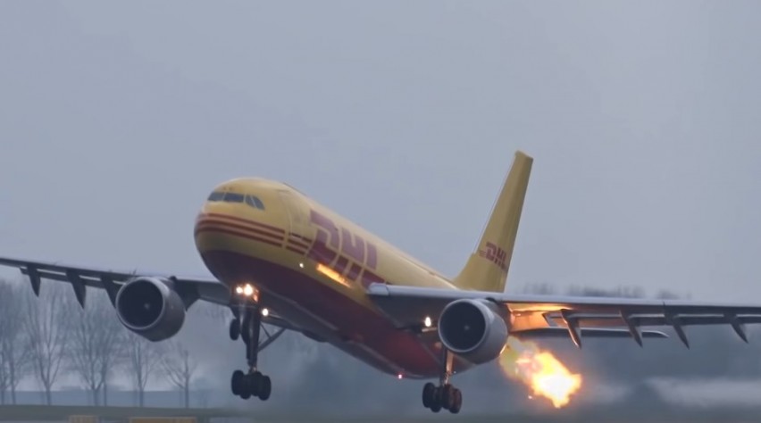 DHL A300 Schiphol Birdstrike