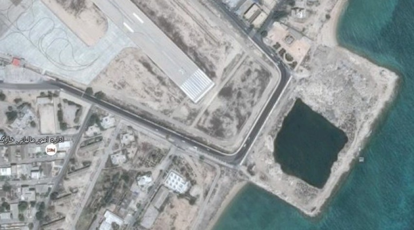 khark airport, google maps