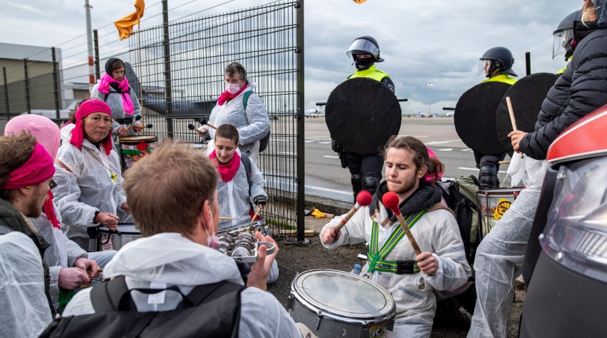 Klimaatprotest Schiphol