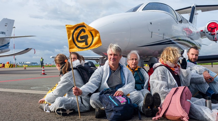 Klimaatprotest Schiphol