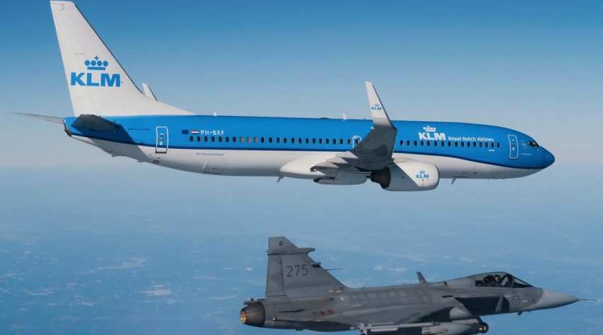KLM Zweedse straaljagers