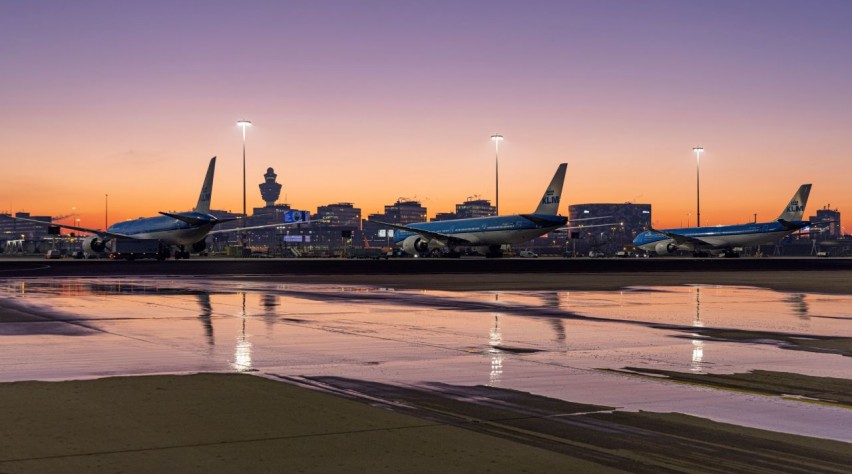 Schiphol Nacht Avond KLM