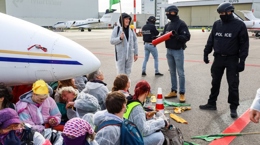 Klimaatprotest Schiphol