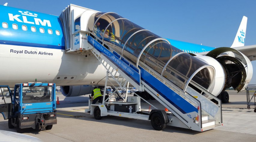KLM vliegtuigbrug