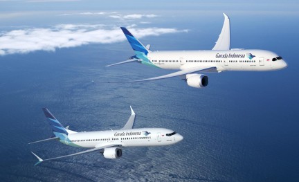 Foto (c) Boeing Garuda Indonesie Boeing 737 MAX en Boeing 787-9 Dreamliner