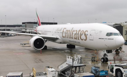 Foto (c) Reismedia Emirates 777 Schiphol