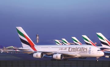 Emirates Vloot Dubai Airport