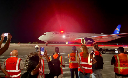 Foto (c) Bonaire International Airport A350 World2Fly