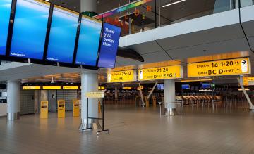 Foto (c) Reismedia Schiphol leeg