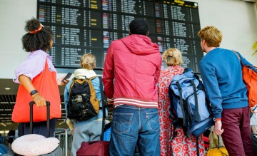 Foto (c) Brussels Airport Brussels Airport terminal reizigers vertrekbord