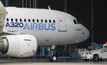 Airbus A320 hangaar