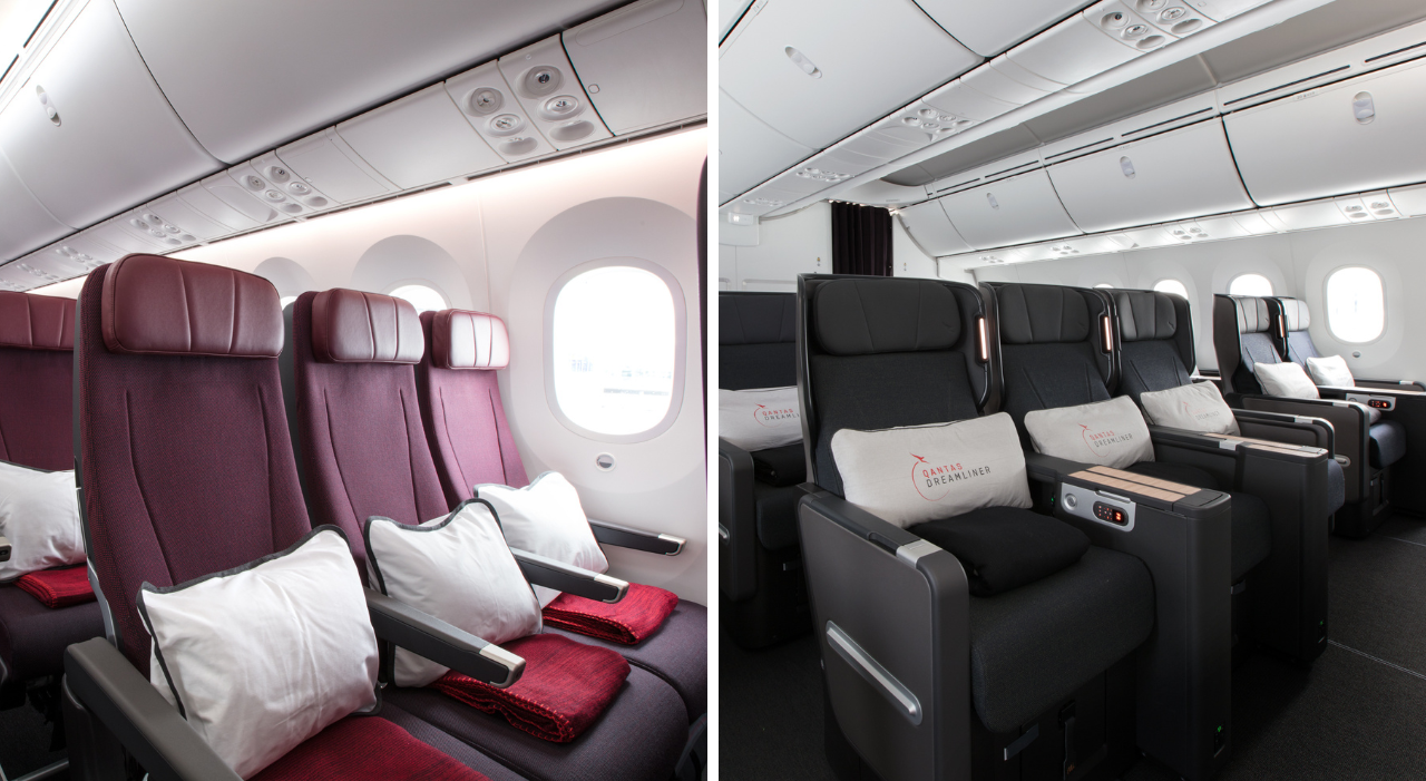 Qantas 787 cabin