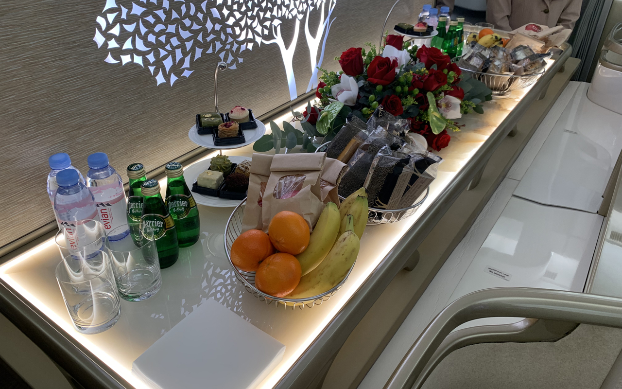 Emirates A350 tafel 