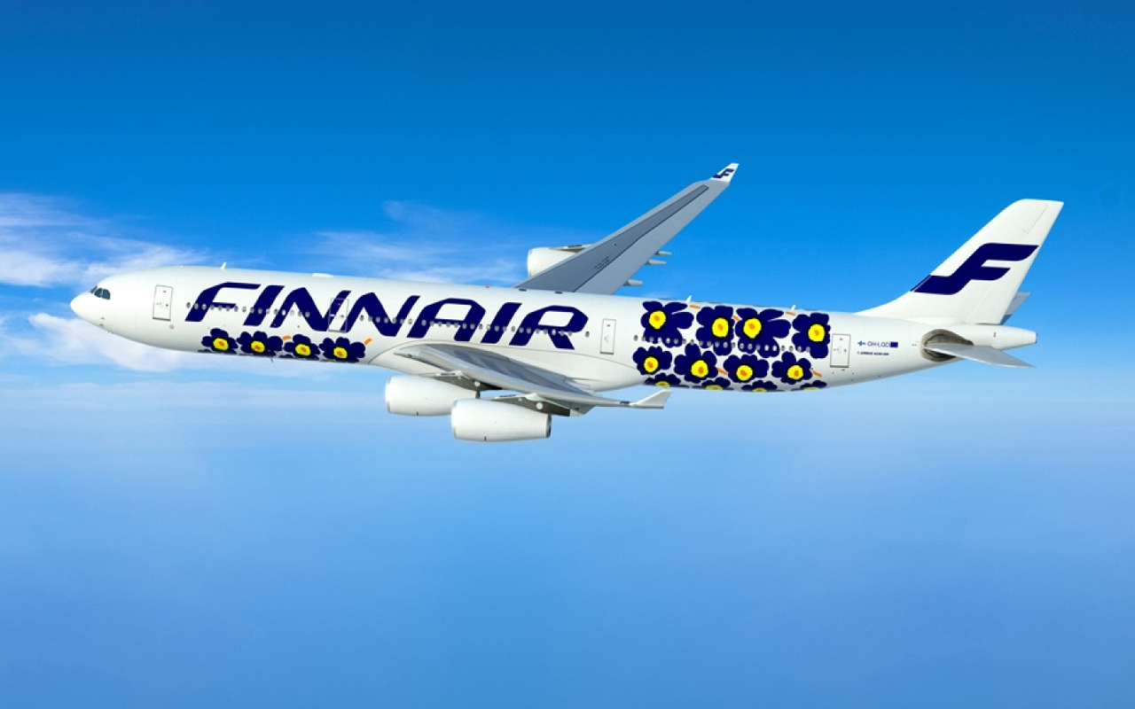 Finnair A340 Marimekko