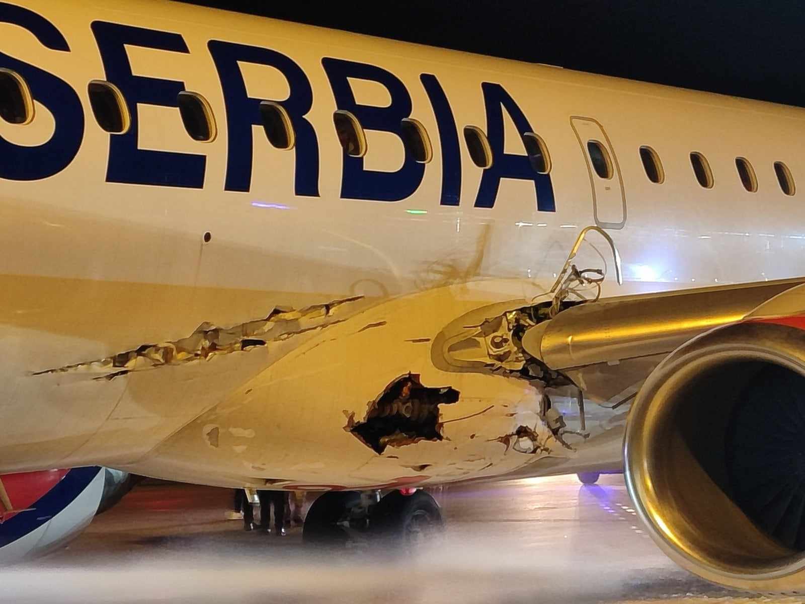 An Air Serbia flight to Dusseldorf suffered severe damage due to runway overrun