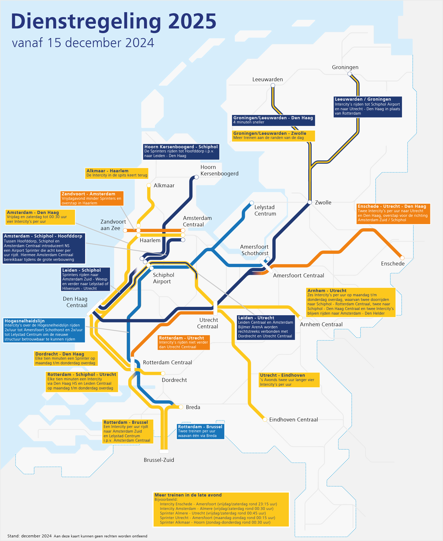 Nieuwe jaardienstregeling NS 2025